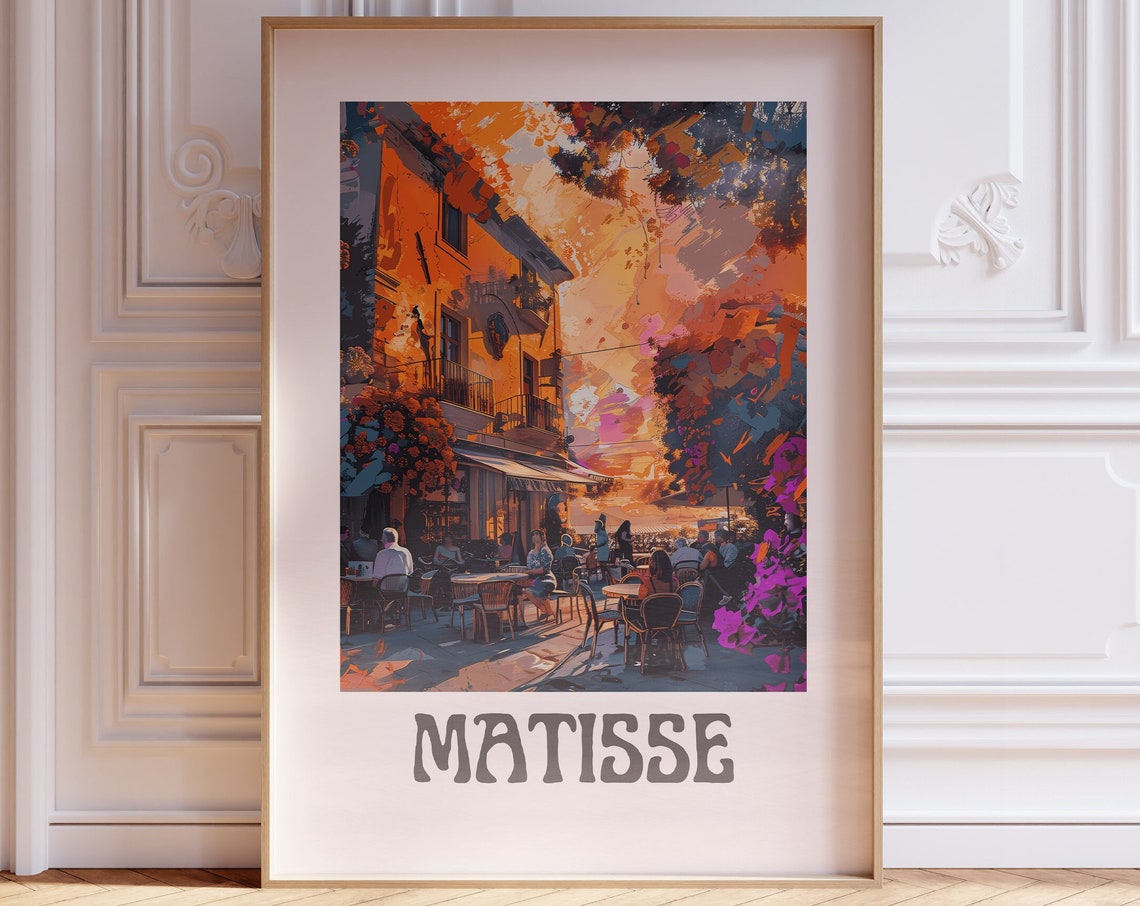Henri Matisse Sunset Café Terrace European Bistro Scene Poster