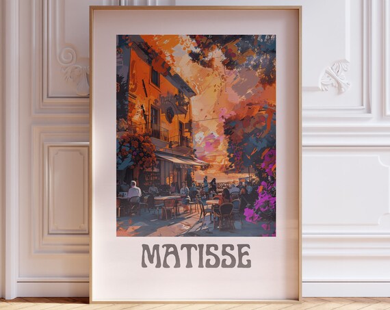 Henri Matisse Sunset Café Terrace European Bistro Scene Poster