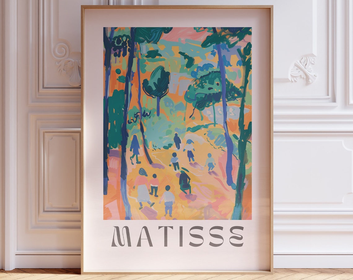Henri Matisse Sunlit Forest Stroll Tall Trees Walkers Poster