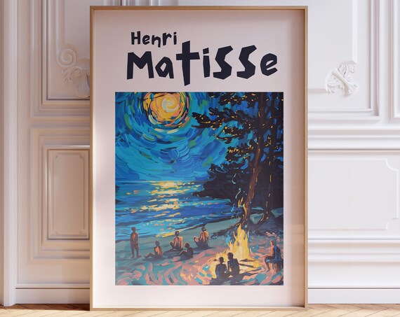 Henri Matisse Inspired Print With Frame Artful Matisse Framed Poster Matisse Art Print Livingroom Wall Art Gallery Wall Printed Matisse