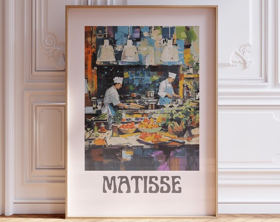 Henri Matisse Inspired Print With Frame Matisse Art Print Livingroom Wall Art Artful Matisse Framed Poster Gallery Wall Printed Matisse