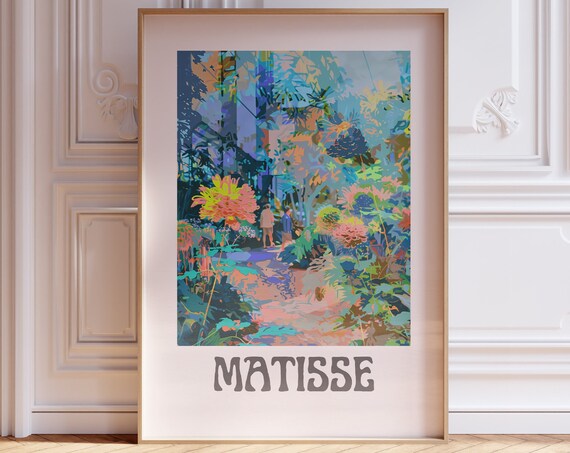 Henri Matisse Inspired Print With Frame Artful Matisse Framed Poster Matisse Art Print Livingroom Wall Art Gallery Wall Printed Matisse