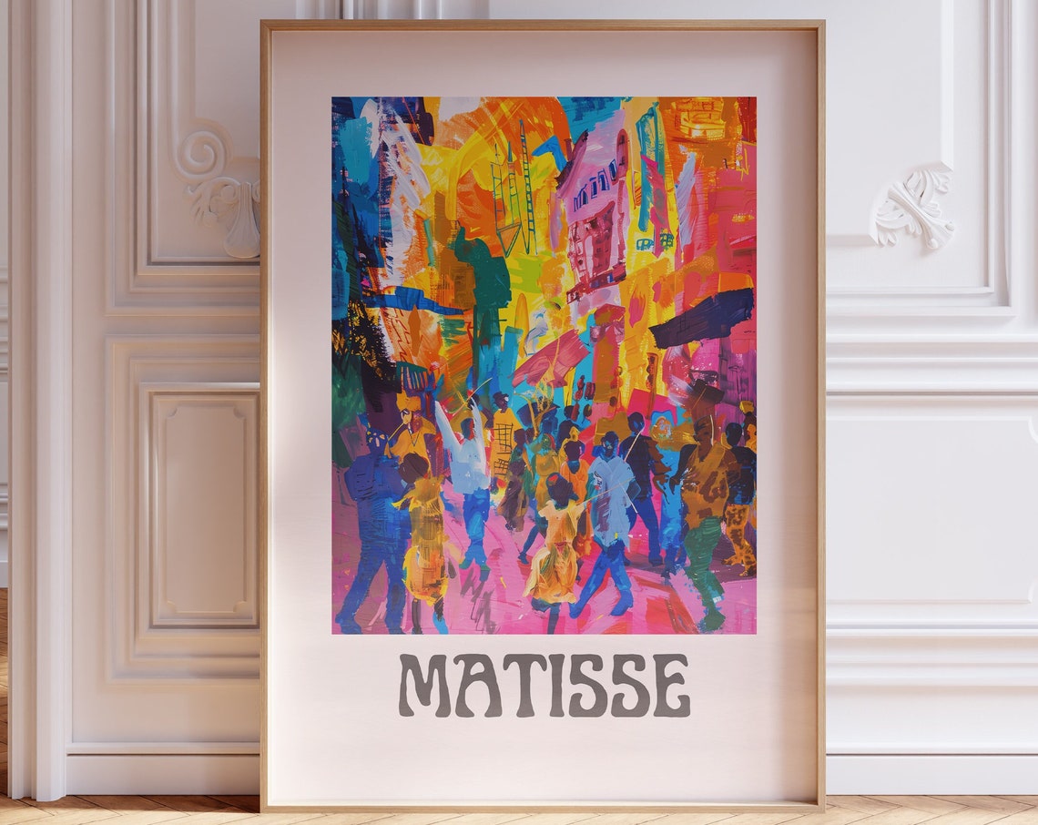Henri Matisse Dancing Crowd Festival Celebration Scene Poster