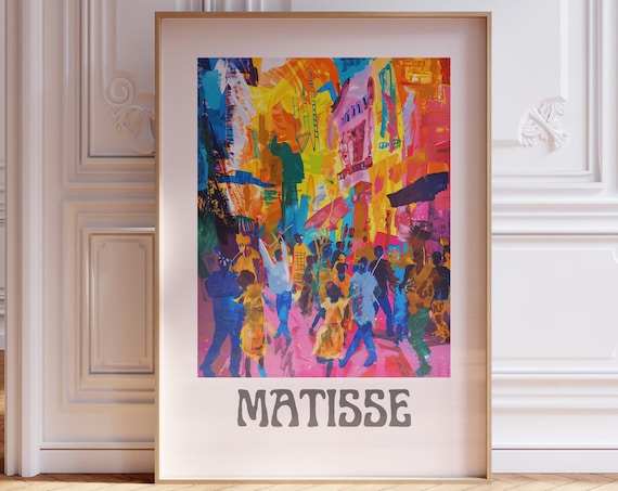 Henri Matisse Dancing Crowd Festival Celebration Scene Poster