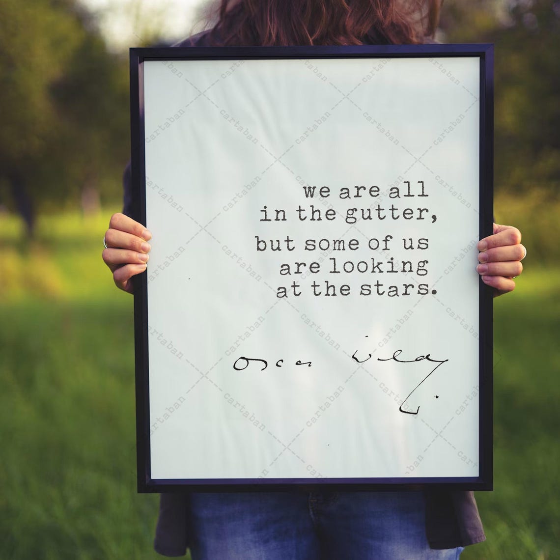 Oscar Wilde We Are All In The Gutter Looking At The Stars Quote Poster - Image 3