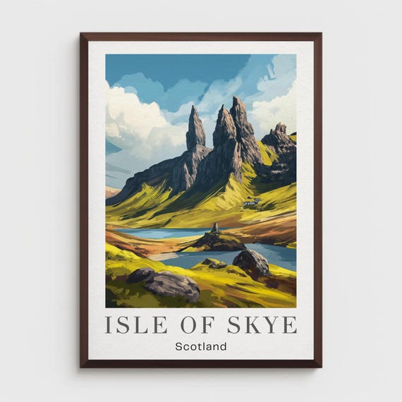 Isle Of Skye Scotland Poster Print Vintage Travel Wall Art