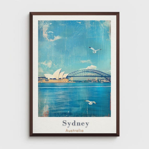 Sydney Travel Poster, Australia Wall Art