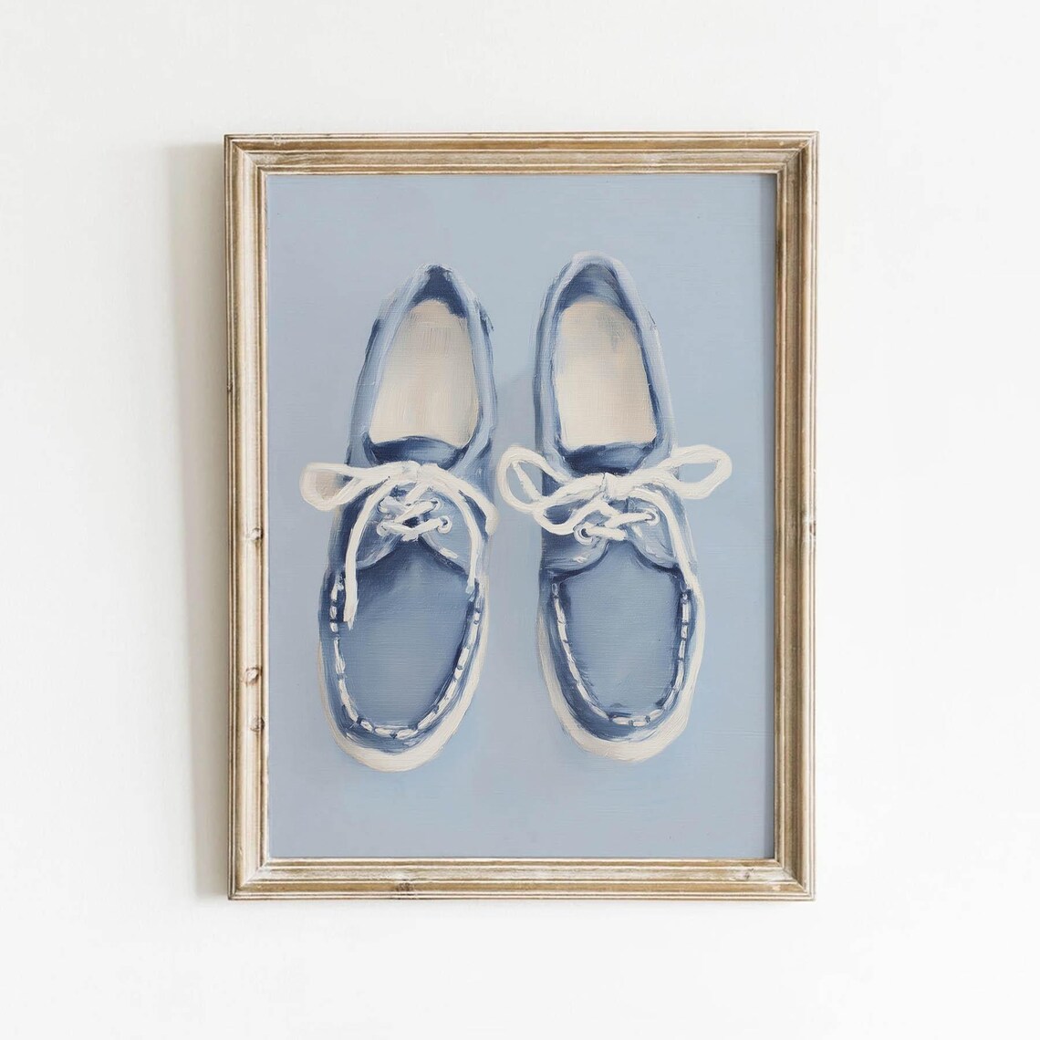 Coastal Nautical Boat Shoes Wall Art Print