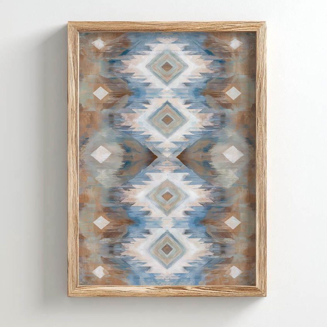 Geometric Diamond Kilim Southwestern Tribal Pattern Boho Poster