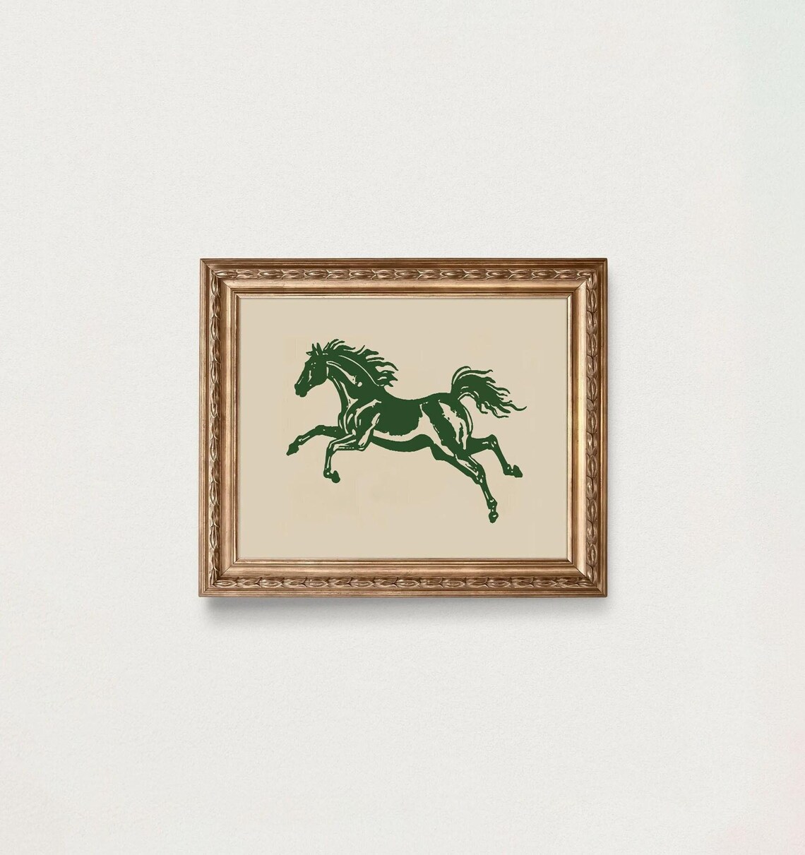 Vintage Western Horse Print, Rustic Retro Wall Art