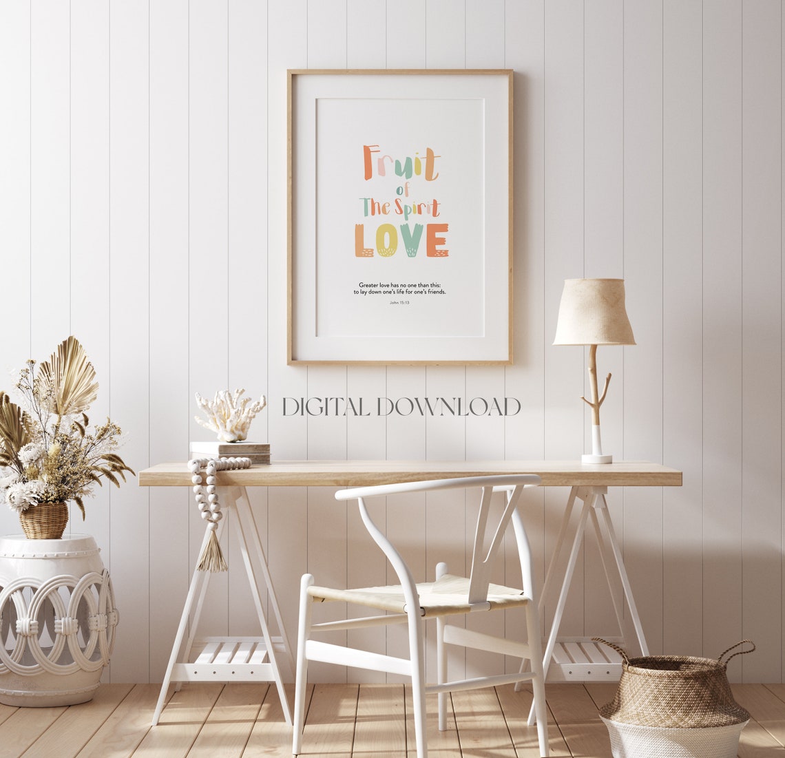 Fruit Of The Spirit Love Kids Nursery Room Wall Art Galatians 522 Christian Kids Nursery Church Sunday School - Image 3