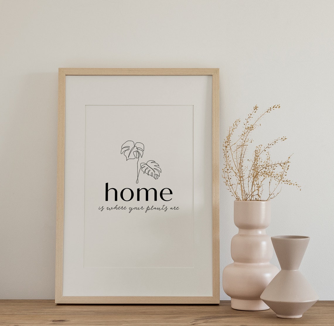 Home Is Where Your Plants Are Monstera Botanical Plant Lover Poster - Image 3