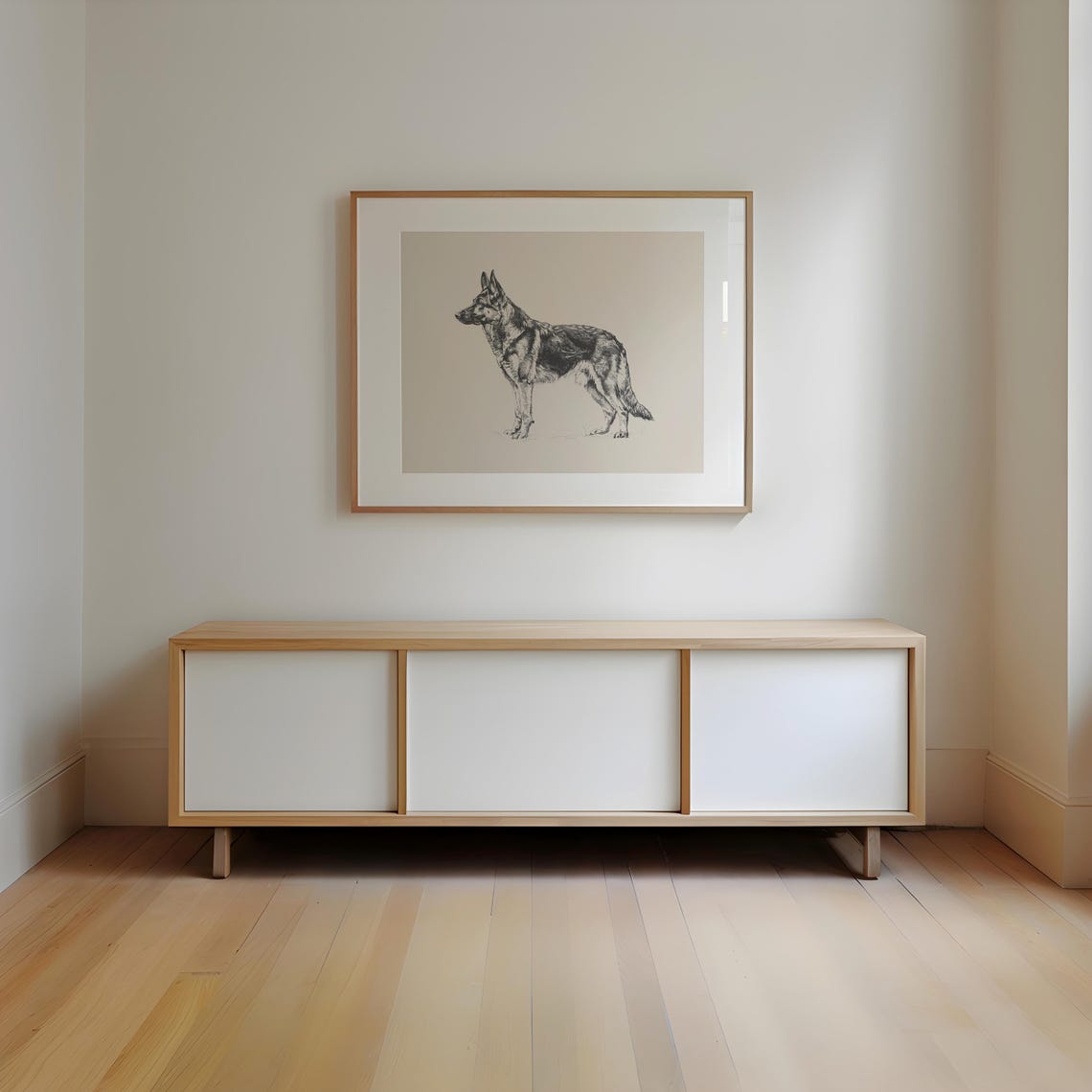 German Shepherd Vintage Print Dog Vintage Print Dog Wall Art Antique Vintage Painting Country Wall Art Dog Drawing Art Farmhouse Print - Image 2