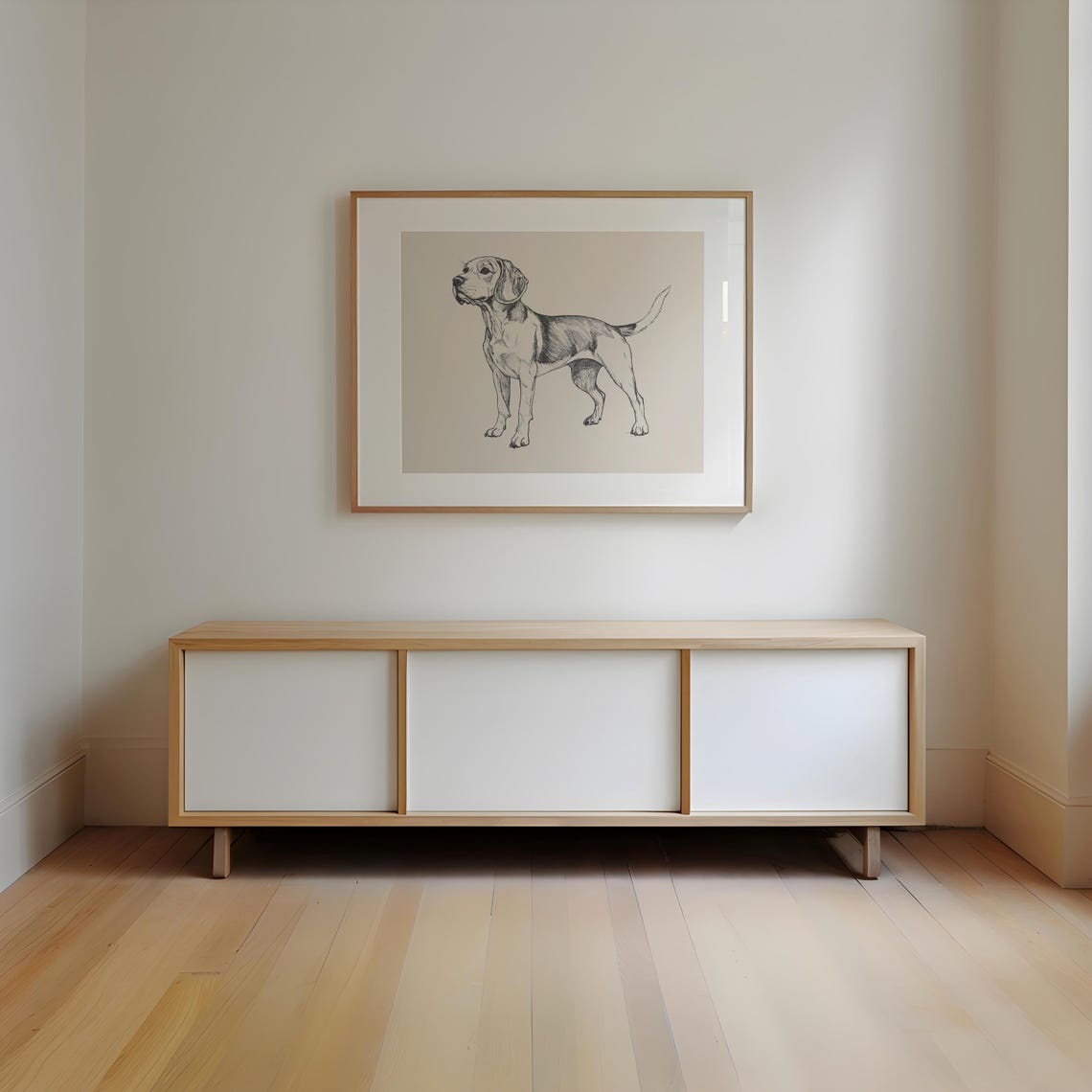 Beagle Vintage Print Dog Wall Art Antique Vintage Painting Farmhouse Wall Art Country Wall Art Dog Drawing Retro Dog Print Beagle Art - Image 2