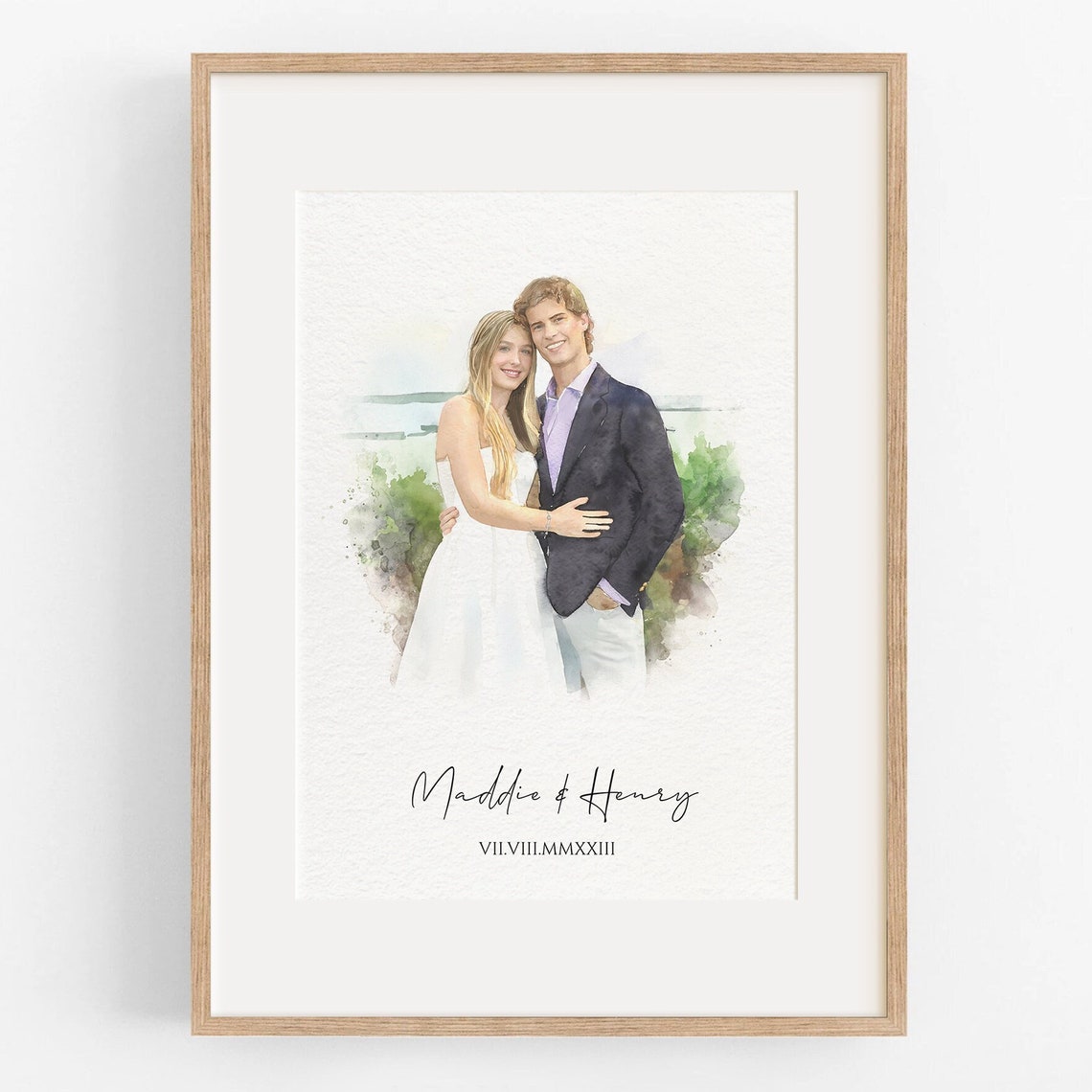 Rome Italy Proposal Painting Personalized Engagement Portrait Poster - Image 4