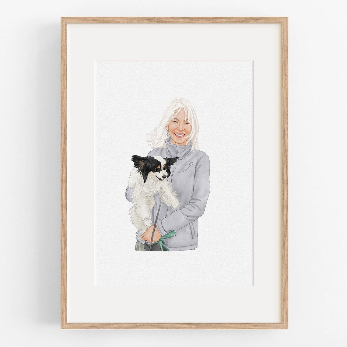 Dog Portrait From Photo Custom Pet Portrait Dog Painting Pet Memorial Gift Watercolor Painting Pet With Owner Personalized Illustration - Image 4