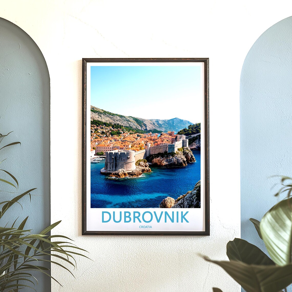 Dubrovnik Croatia Fort Bokar City Walls Harbor Sea View Poster - Image 3