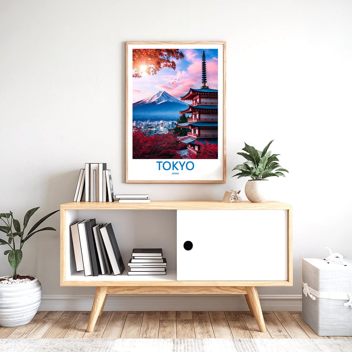 Tokyo Print Wall Art Tokyo Japan Travel Art Print Tokyo Hanging Wall Decor Tokyo Poster Prints Home Decor Tokyo Japan Poster Travel Gift Art - Image 2