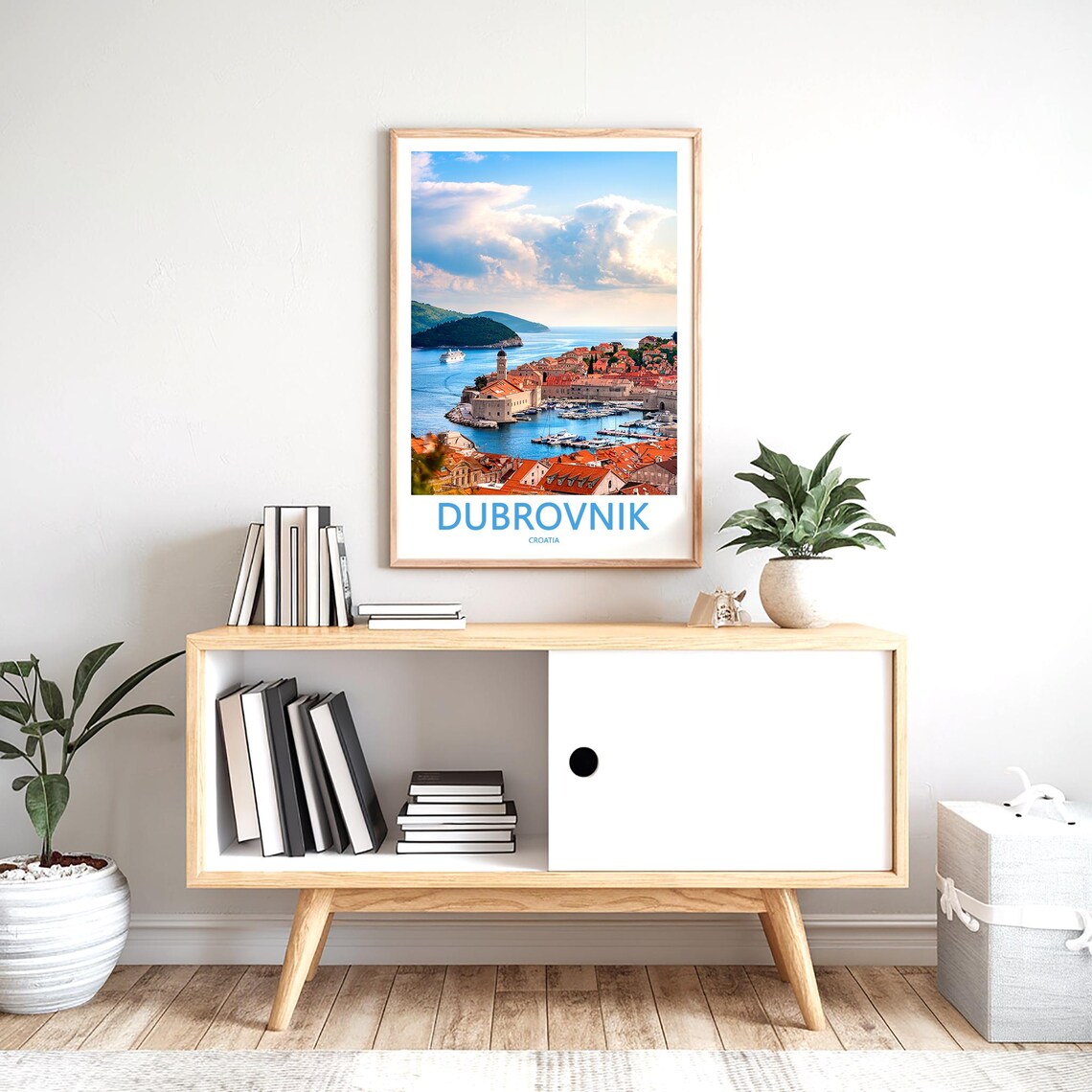 Dubrovnik Old Town Harbor Panoramic Photo Cruise Ship Travel Poster - Image 2