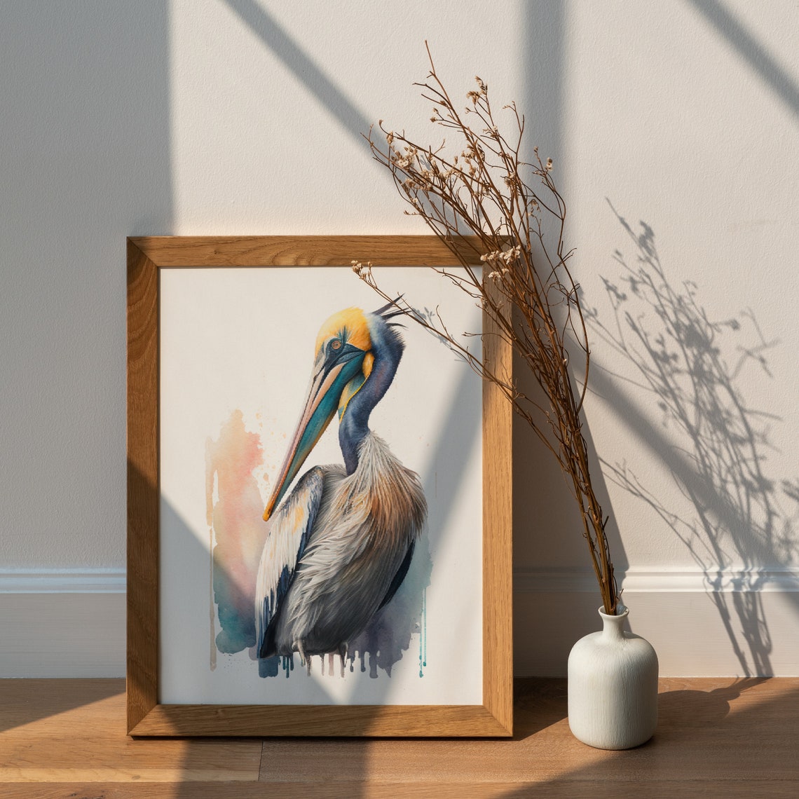 Pelican Wall Art Watercolor Pelican Wall Decor Airbnb Bird Art Watercolor Pelican Art Animal Art Nursery Room Decor Pelican Nursery - Image 3