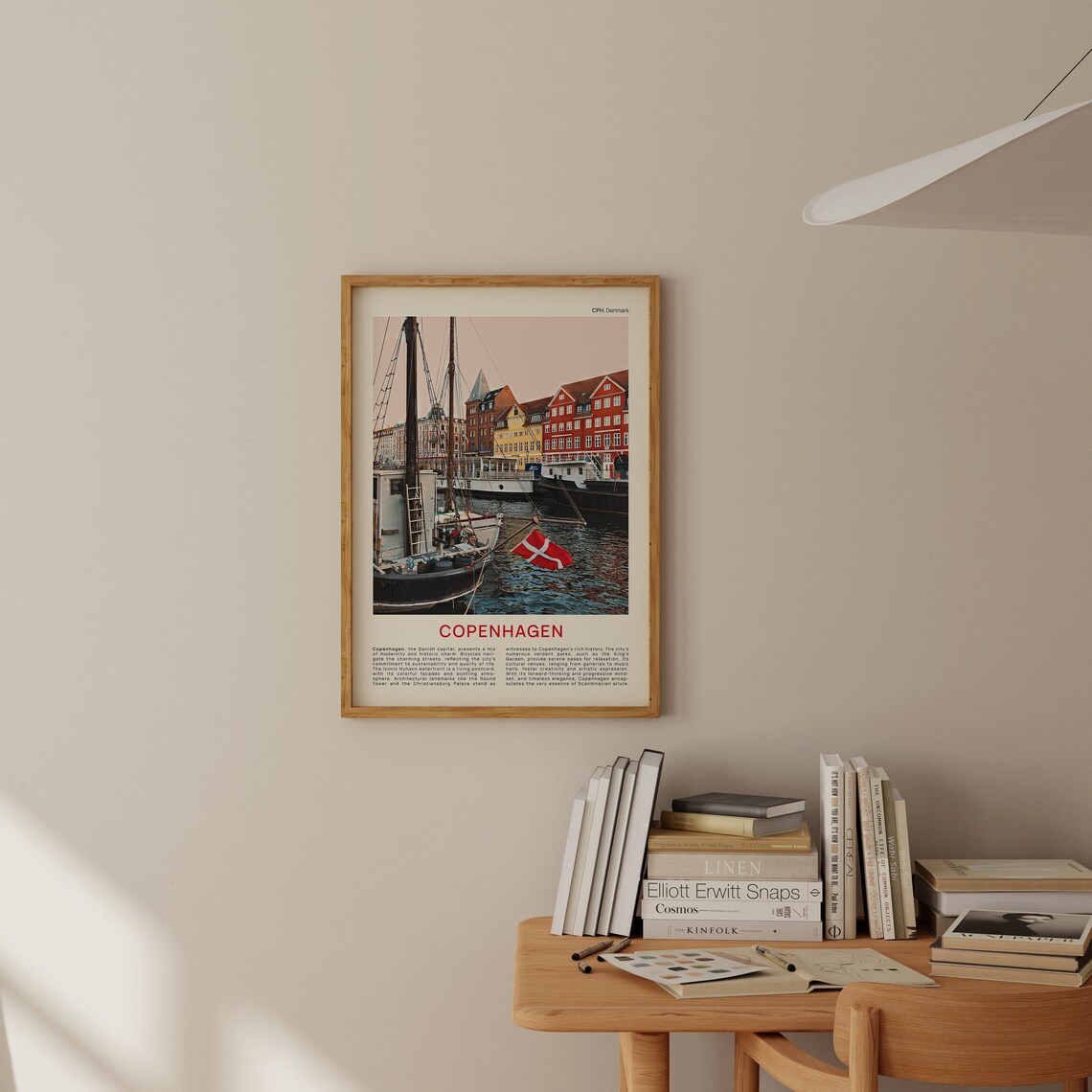 Copenhagen Nyhavn Harbor Colorful Waterfront Film Photo Travel Poster - Image 2