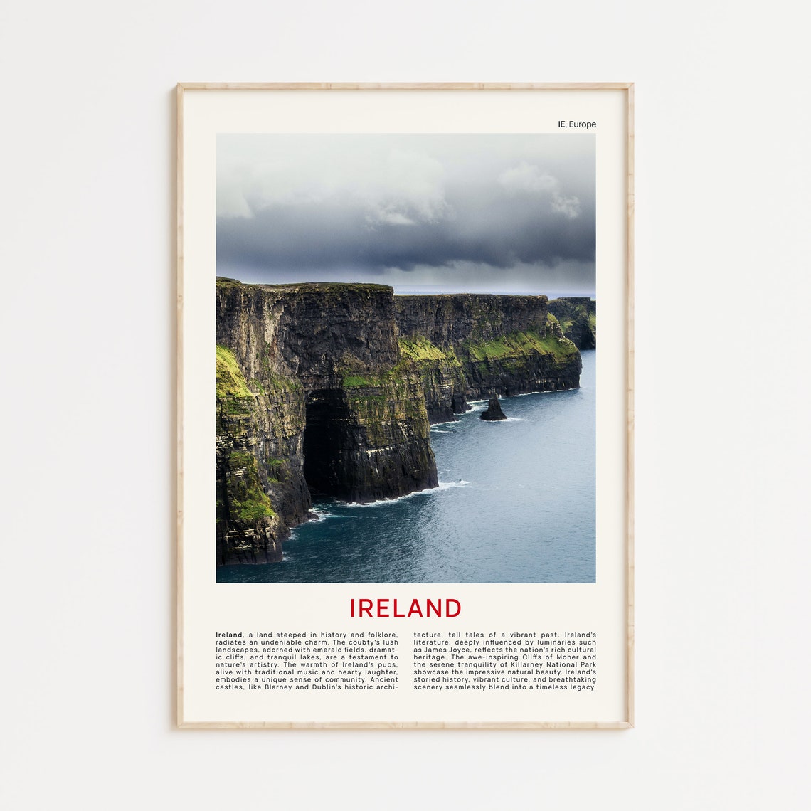 Ireland Cliffs of Moher Dramatic Atlantic Coastline View Poster