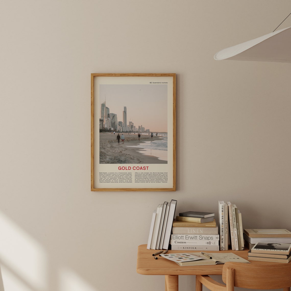 Gold Coast Beach Skyline and Surfers Paradise Shore Travel Poster - Image 2