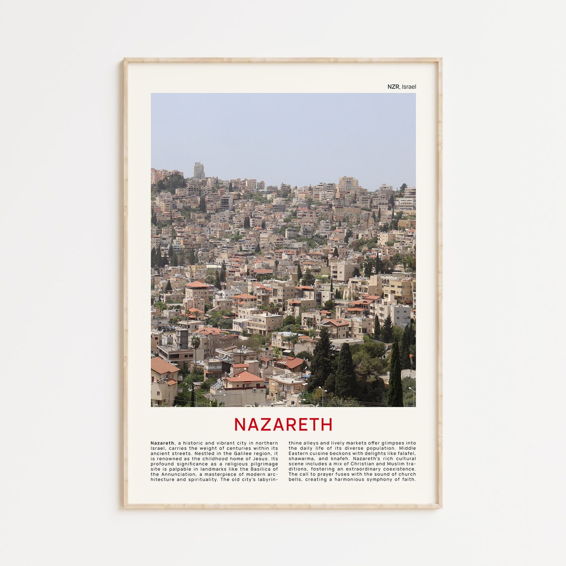 Nazareth Print Film Photo Nazareth Wall Art Nazareth Poster Nazareth Photo Nazareth Poster Print Israel Wall Decor Israel Poster Print