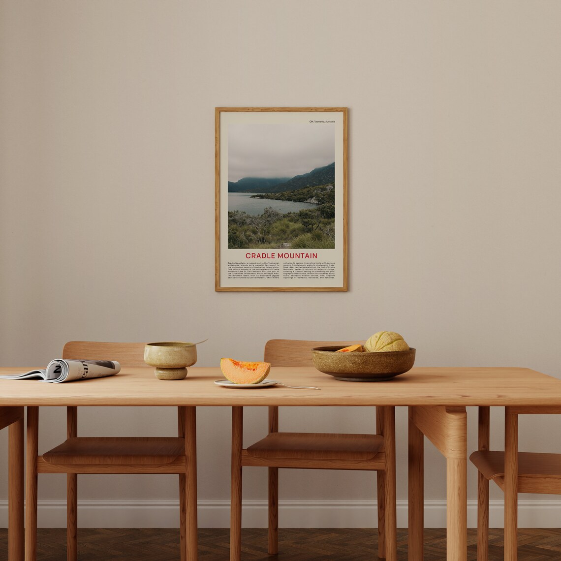 Cradle Mountain Tasmania Misty Lake Film Photo Travel Poster - Image 4