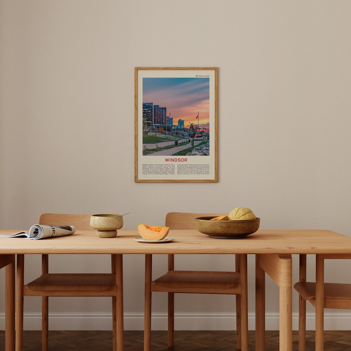 Windsor Ontario Riverfront Sunset Skyline Photo Travel Poster - Image 4