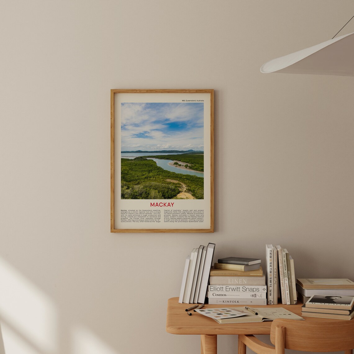 Mackay Queensland Winding River Aerial Nature Photo Travel Poster - Image 2