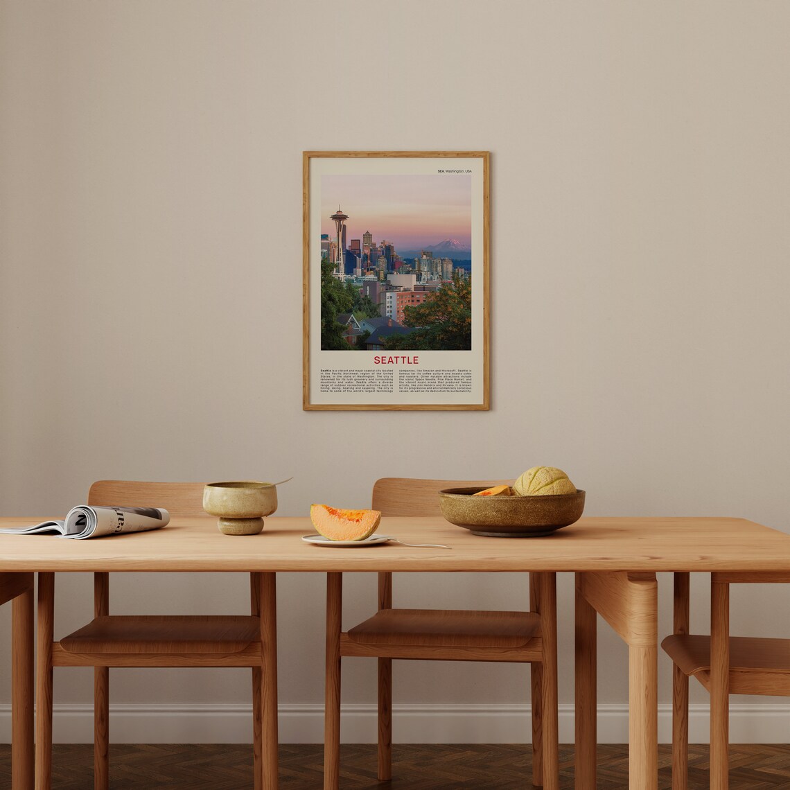 Seattle Travel Poster, Washington Wall Decor - Image 3