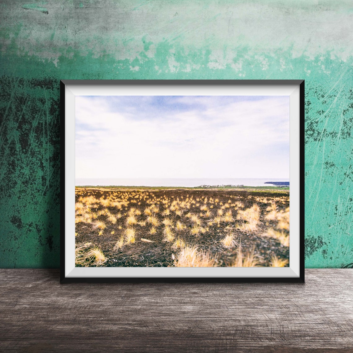 Big Island Hawaii Volcanic Lava Field Landscape Photography Poster