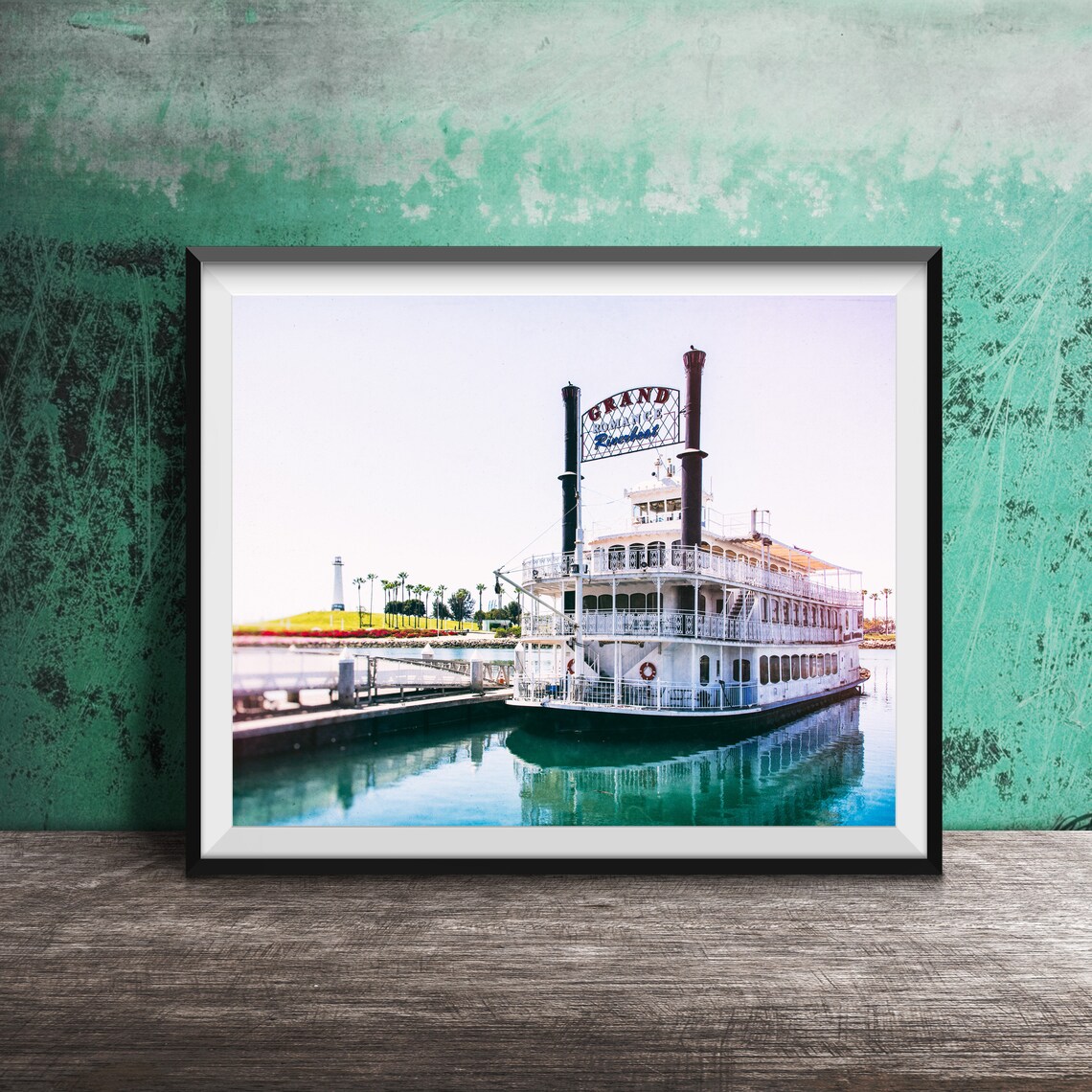 Grand Riverboat Long Beach California Harbor Day Photo Poster