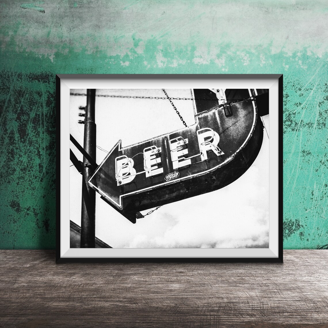 Beer Drinker's Kitchen Sign, Retro Mid-Century Art Print - Image 2