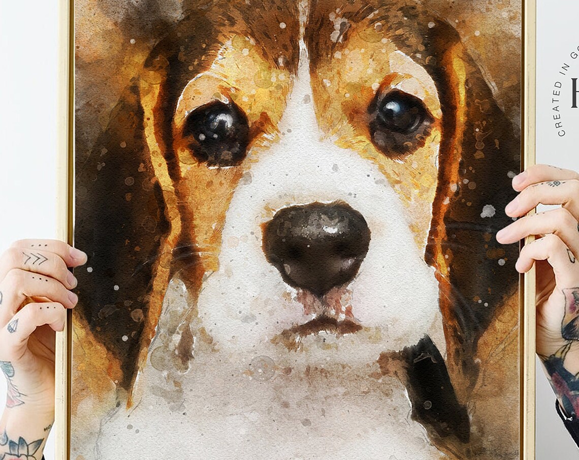Personalized Dog Portrait From Photo, Memorial Art Print - Image 3