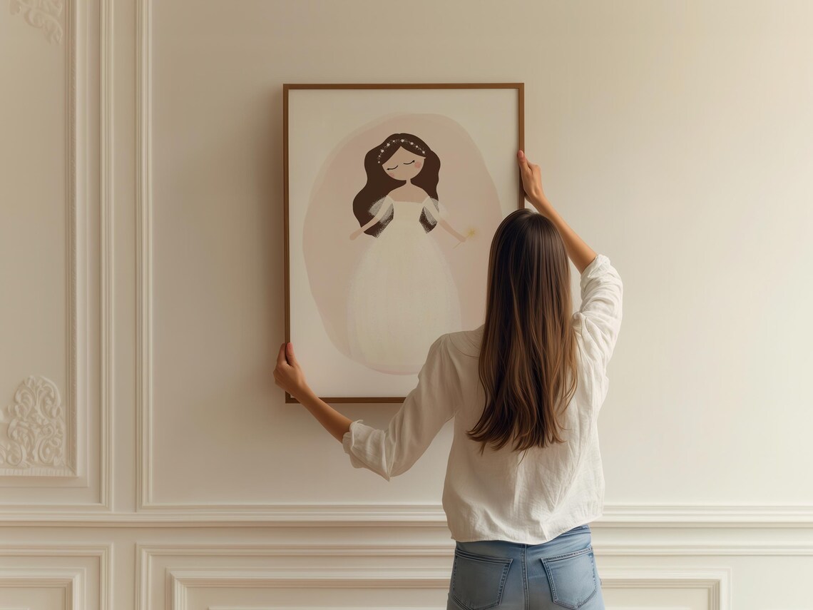 Fairy Adelina Magic Wand Nursery Fairy Tale Girls Decor Wall Art - Image 2
