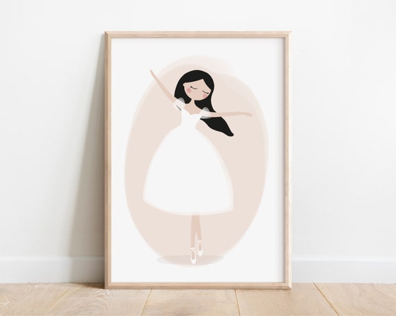 Ballerina Aurora Art Print Ballerina Print Ballet Gifts For Girls Ballerina Wall Art Ballerina Art Nursery