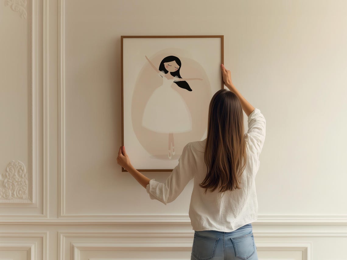 Ballerina Aurora Art Print Ballerina Print Ballet Gifts For Girls Ballerina Wall Art Ballerina Art Nursery - Image 2
