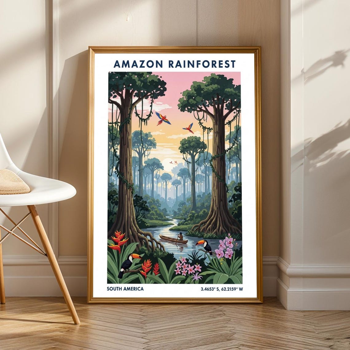 Amazon Rainforest Lush Wild South America Nature Travel Poster