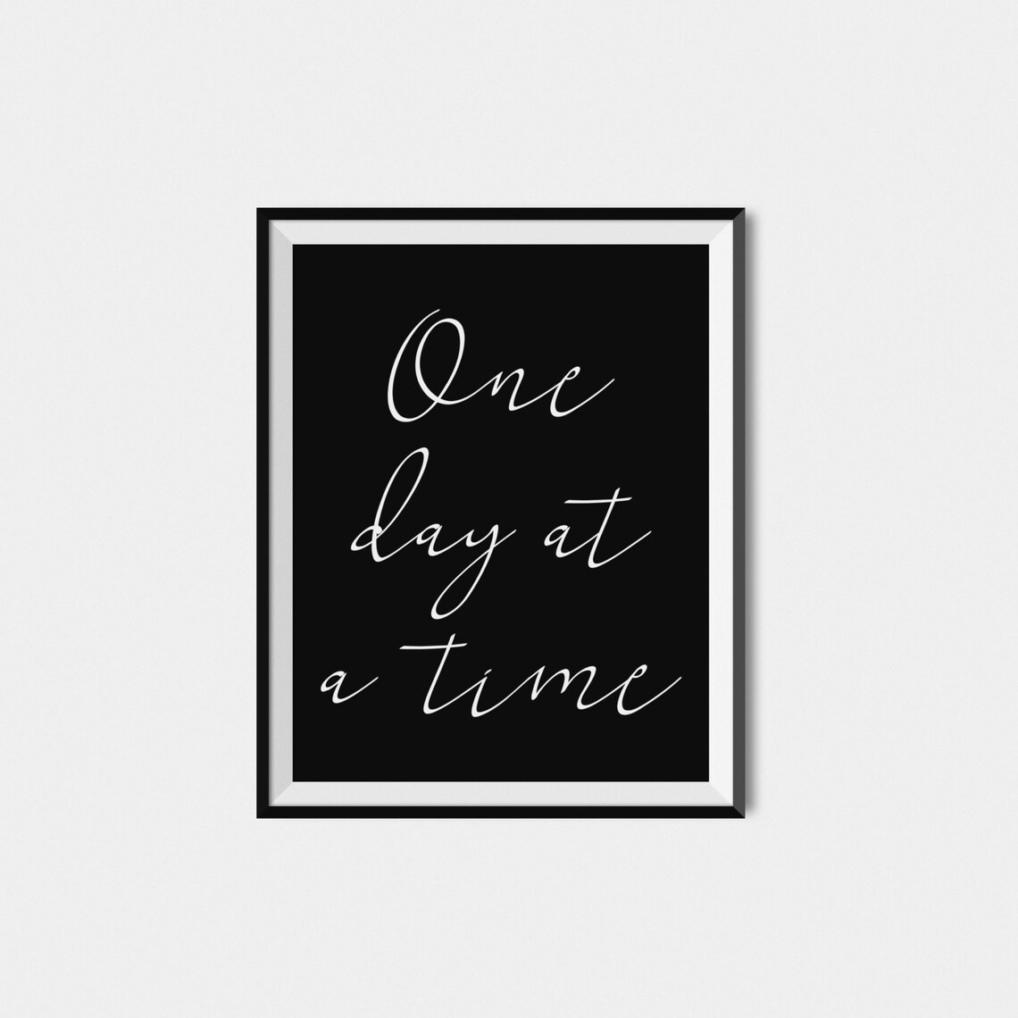 Inspirational Typography Quote Art Print, Black and White - Image 2