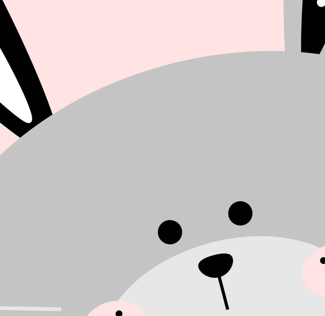 Bunny Print Nursery Wall Art Print for Girls Room - Image 2
