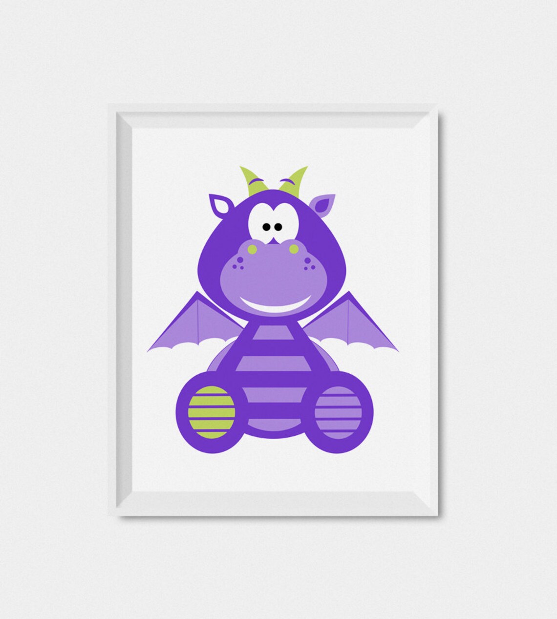 Purple Nursery Print Kids Wall Art Print Kids Room Decor Boys Wall Art Baby Boy Nursery Print Dragon Kids Print Nursery Art - Image 2