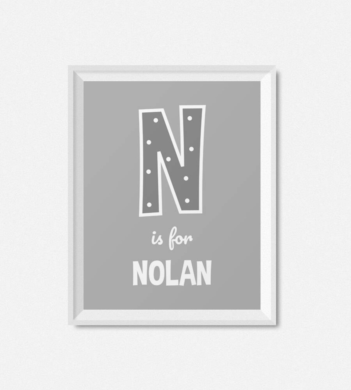Personalized Nursery Name Art Print, Kids Monogram - Image 2