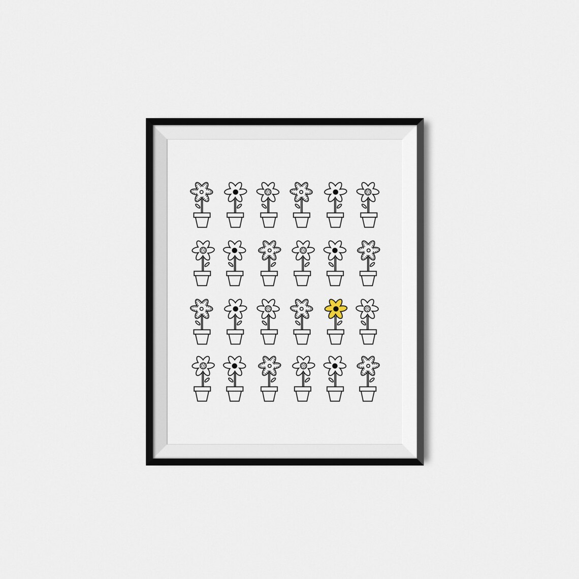 Sunflower Minimalist Botanical Flower Art Print - Image 2