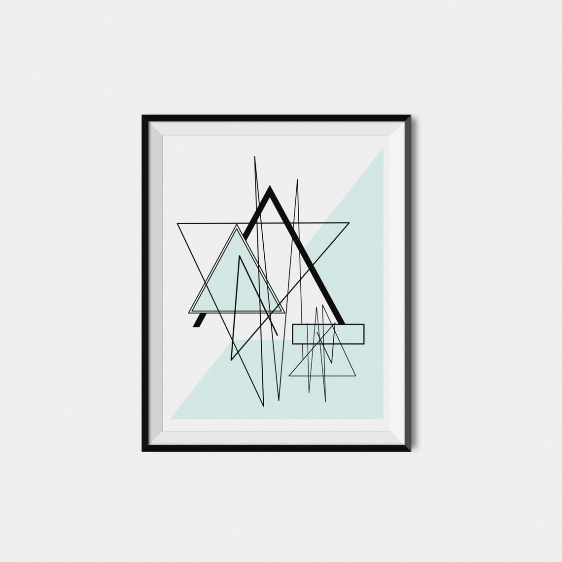 Instant Art Modern Wall Art Abstract Art Print Geometric Art Mint Decor Abstract Print - Image 2