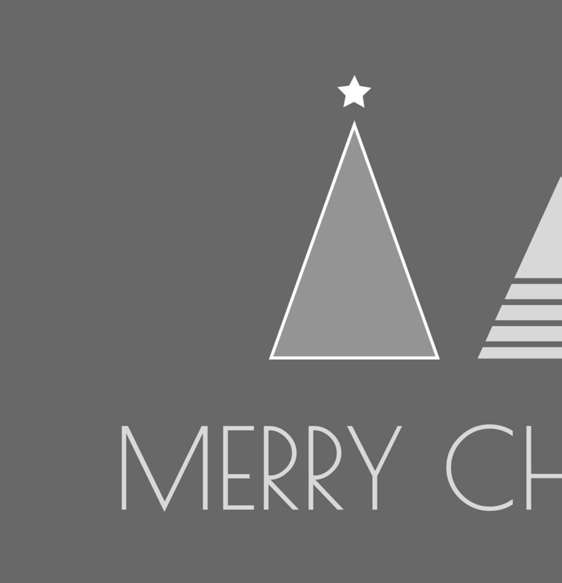 Christmas Print Art, Grey Holiday Wall Art Print - Image 3