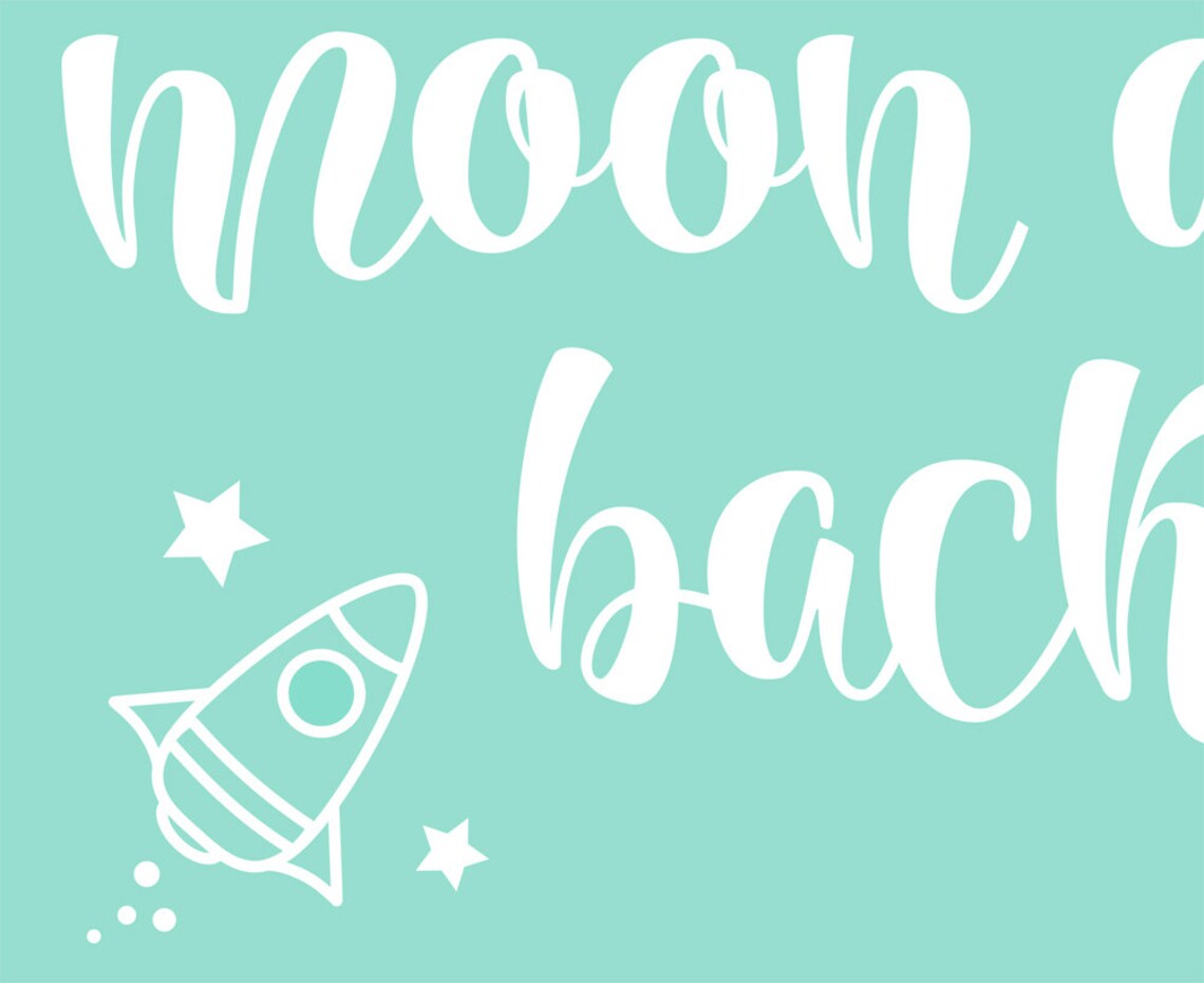 Moon And Stars Nursery Quote, Gender Neutral Art Print - Image 3