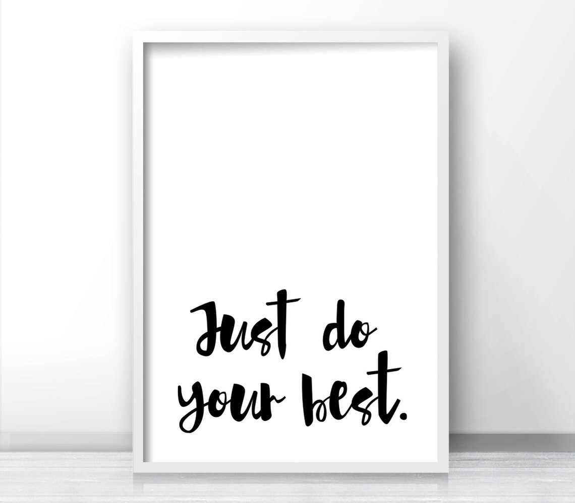 Do Your Best Typography Quote Wall Art Poster Print - Image 3