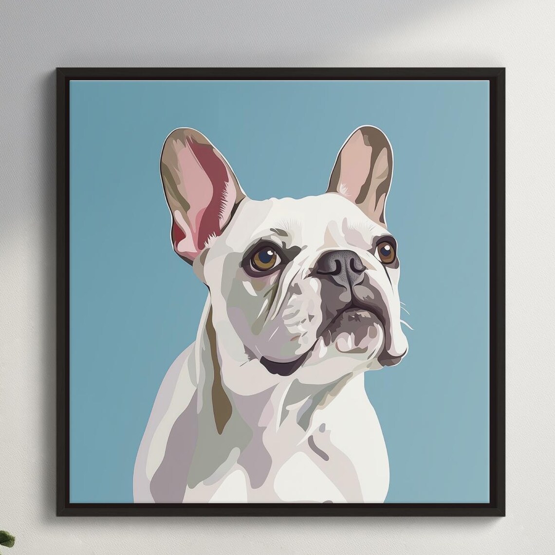 White French Bulldog Pop Art Portrait Colorful Dog Lover Poster